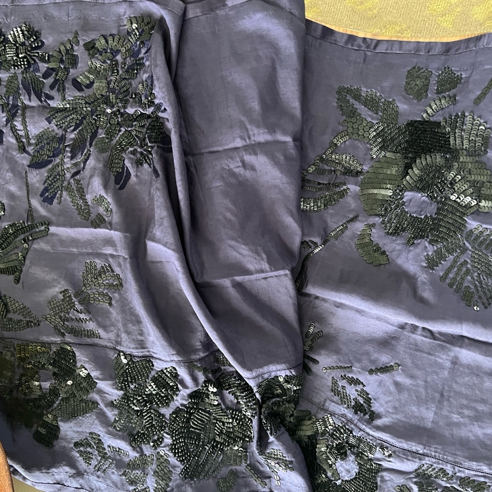 Dries Van Noten Elegant Black Sequin Embellished Fabric